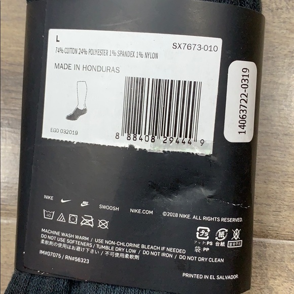 NIKE EVERYDAY COTTON CUSHIONED NO SHOW men’s socks 3 pairs socks set - Picture 5 of 10